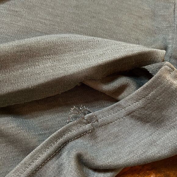 Vtg Patagonia Capilene 1/4 Zip Knit Baselayer Top Blue Large Hike Ski USA Made - Picture 6 of 7